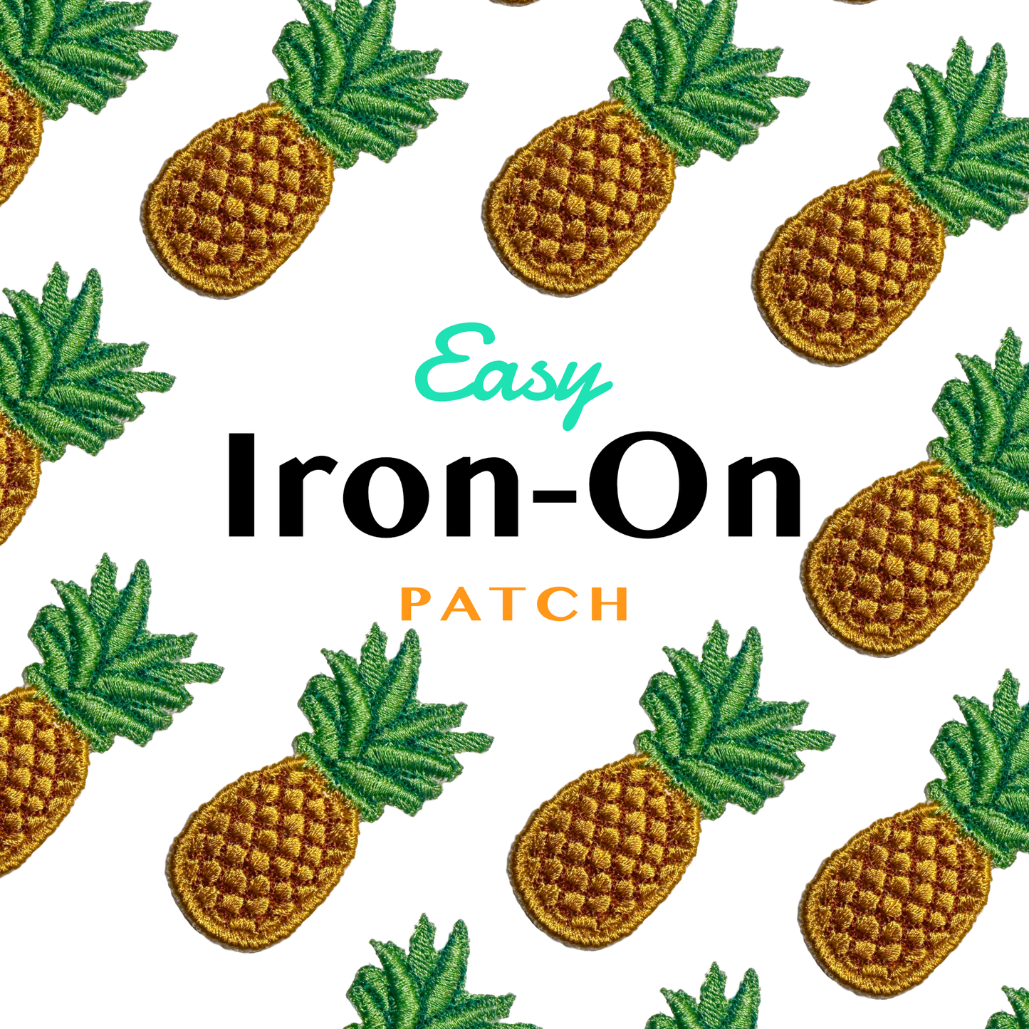 Pineapple Iron-On Patch - Hawaii-Inspired Embroidery