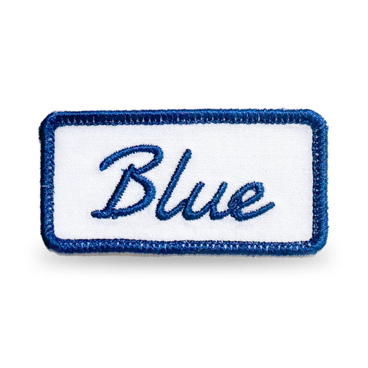 Blue rectangular patch